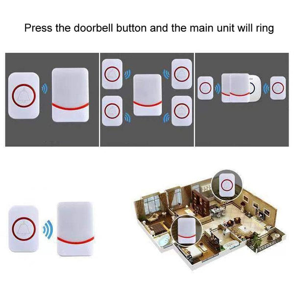 Wireless Doorbell With Remote Control And Flashing Light Cmf1188 Smart Doorbells