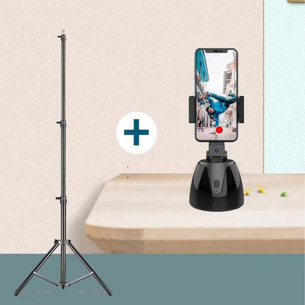 Smart 360 Degree Follow Up Tripod Head For Live Video Recording With Battery Tripod Heads