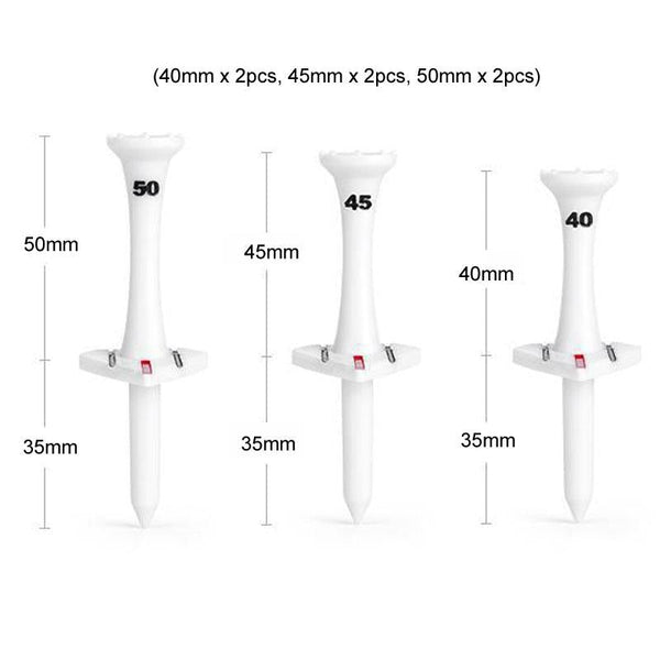 6Pcs Golf Tee Holder Multi Purpose Aimable Direction Tees Golf Tees