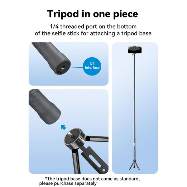 3M Carbon Fibre Selfie Stick Monopod For Action Cameras With 1/4 Screw Selfie Sticks