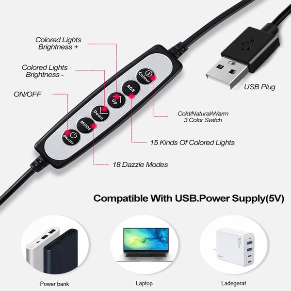 Six Inch Rgb Ring Light For Video Conferencing And Beauty Applications Other Camera & Photo Accs