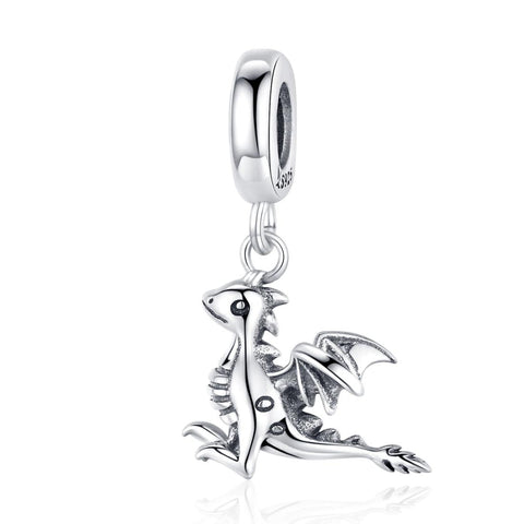 925 Sterling Silver Drogon Dinosaur Charm For Diy Bracelets Charms & Pendants