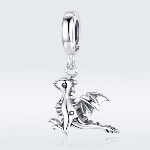 925 Sterling Silver Drogon Dinosaur Charm For Diy Bracelets Charms & Pendants