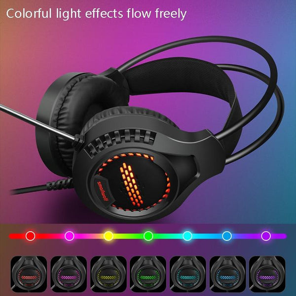 Luminous Wired Gaming Headset For Desktop 3.5Mm Double Plug Headsets