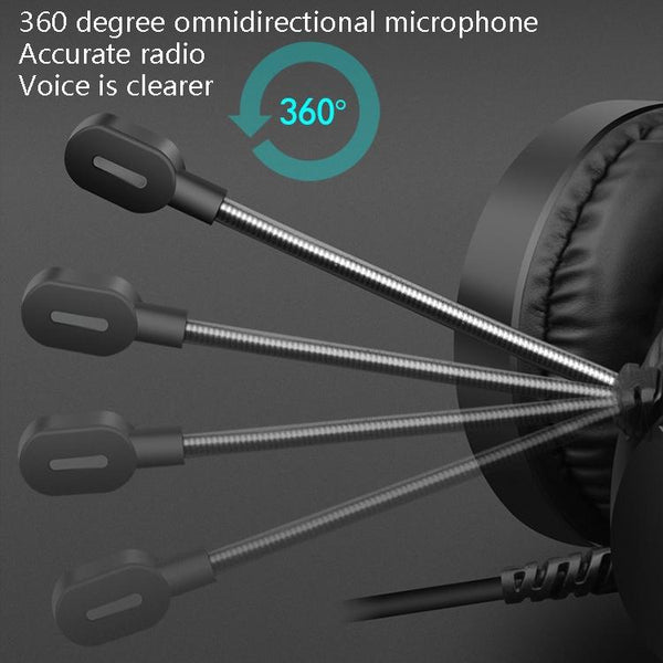 Luminous Wired Gaming Headset For Desktop 3.5Mm Double Plug Headsets