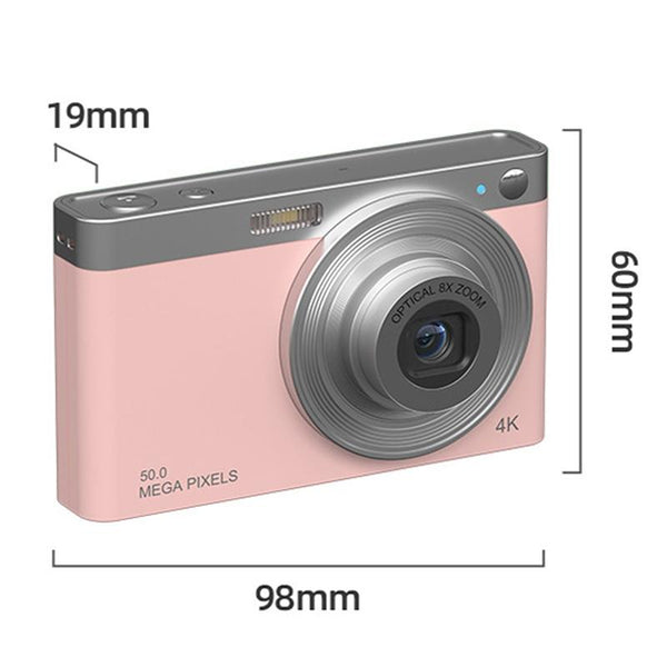 4K 8X Optical Zoom Telescopic Lens Digital Camera White With Audio Video Functionality Digital Cameras