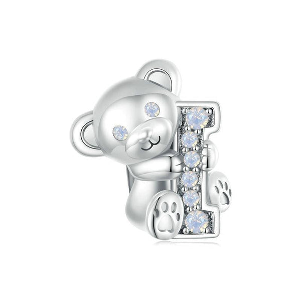 925 Sterling Silver Valentine's Day Bear Beaded Diy Jewelry Charms & Pendants