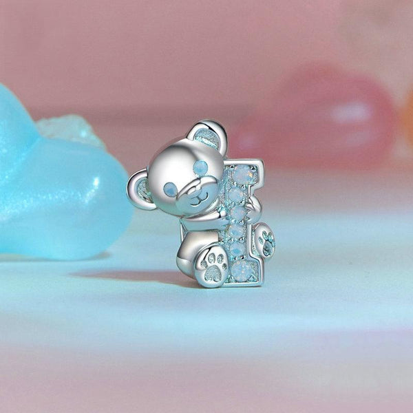 925 Sterling Silver Valentine's Day Bear Beaded Diy Jewelry Charms & Pendants