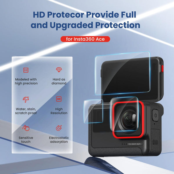 Tempered Film Protective Stickers For Insta360 Ace Amagisn Sports Camera Camera Cases Bags & Covers