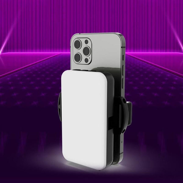 Foldable Rgb Fill Light With Phone Clip & Cold Shoe Interface Selfie Lights