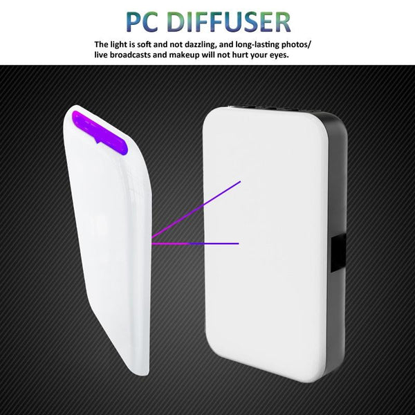 Foldable Rgb Fill Light With Phone Clip & Cold Shoe Interface Selfie Lights