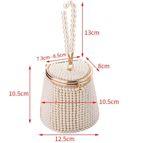 Mini Pearl Tote Bag Evening Bucket Ordinary Colour Women's Bags & Handbags