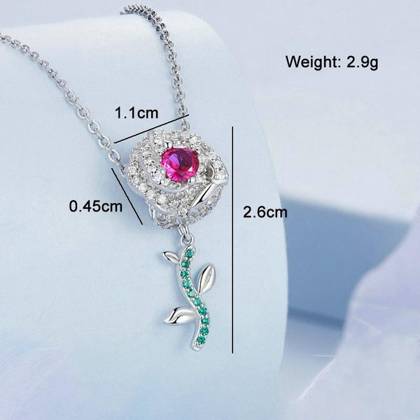 925 Sterling Silver Zirconia Rose Bracelet In Bracelets