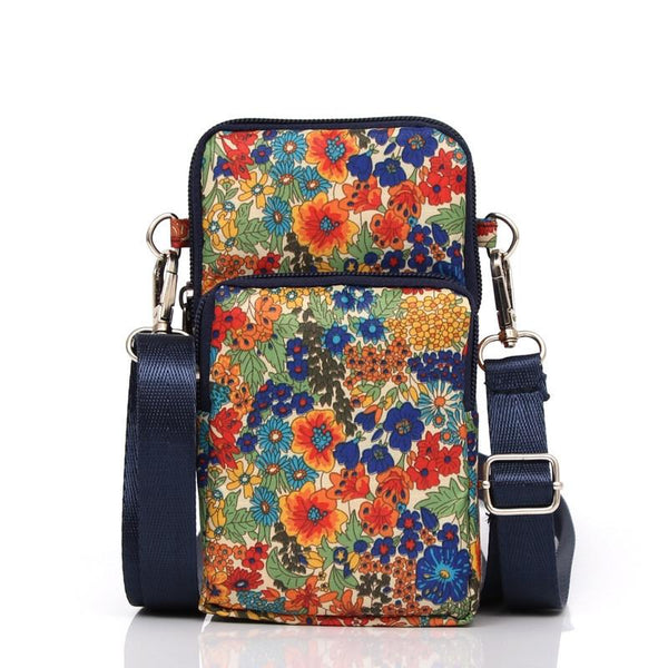 Animal Park Mini Crossbody Phone Wallet With Arm Band Deep Blue Rose Wallets
