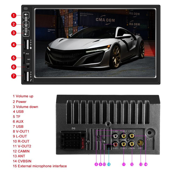 7 Inch Car Mp5 Player With Bluetooth / Fm Remote Control Other Car Audio