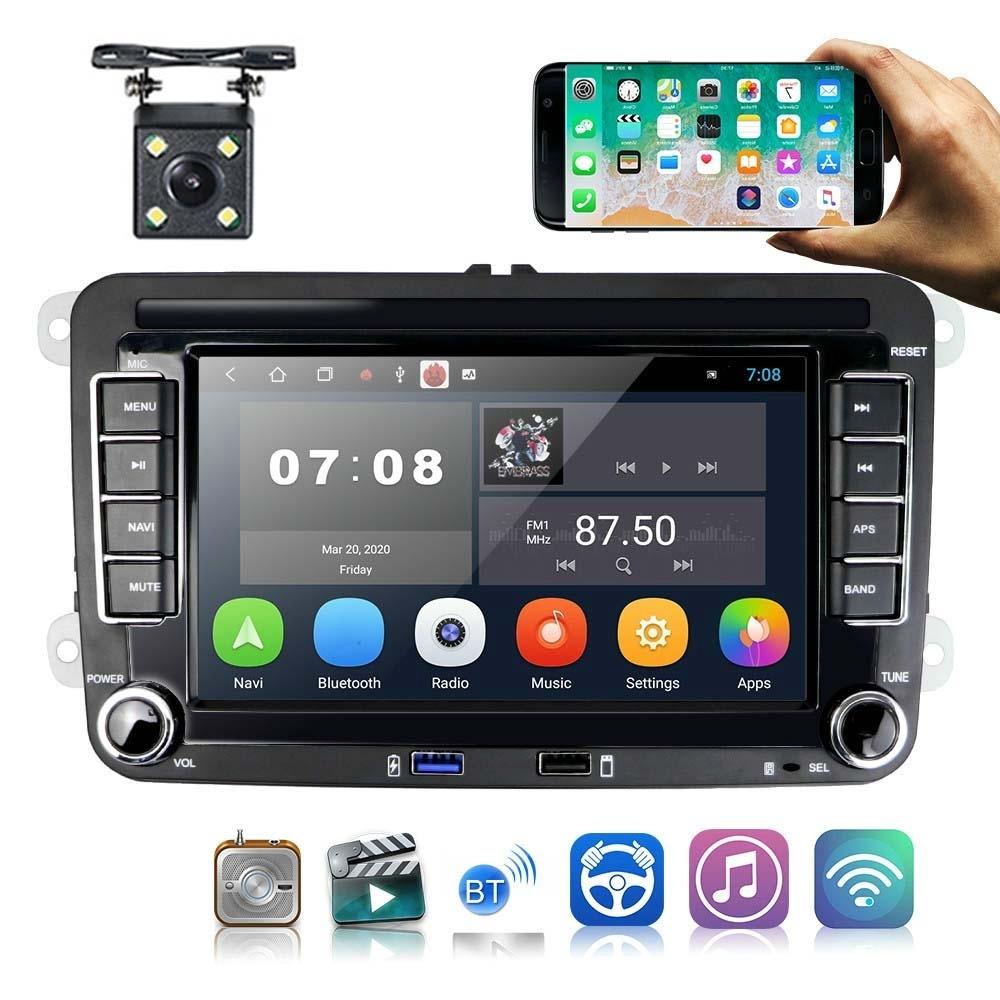 7" Android 10 Car Multimedia Player Navigation Bluetooth Camera 1+16G 4Lights Rear View Monitors/Cams & Kits