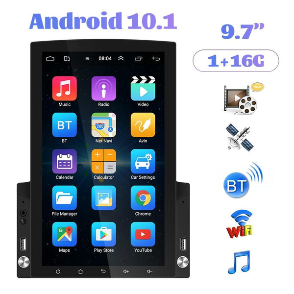 9.7 Inch Vertical Screen Android Car Mp5 Player With Hd 2.5D Glass Navigation All One Other Car Video