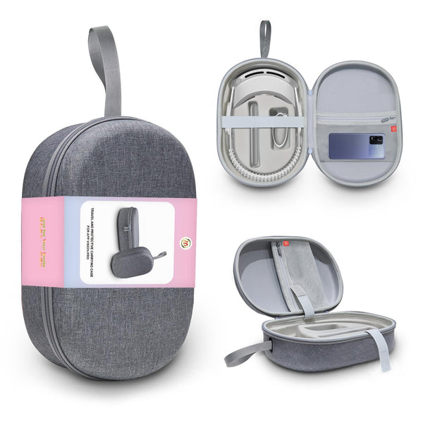 Vr Headset Storage Bag For Apple Vision Pro Glasses Gray Felt Linen Smartphone Vr Headsets