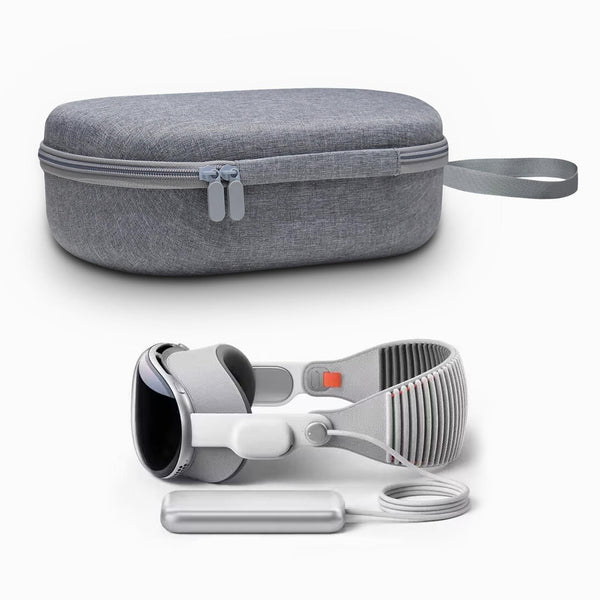 Vr Headset Storage Bag For Apple Vision Pro Glasses Gray Felt Linen Smartphone Vr Headsets