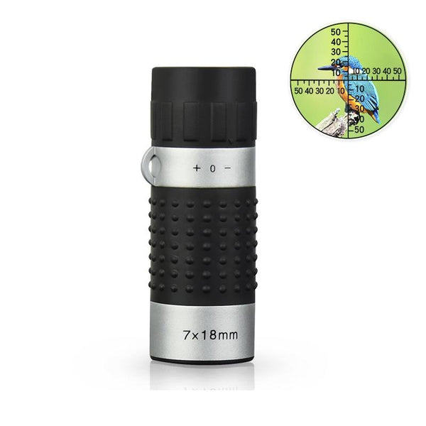 Compact 7X18 Monocular Telescope For Golf Hiking And Bird Watching Crosshairs Telescopes