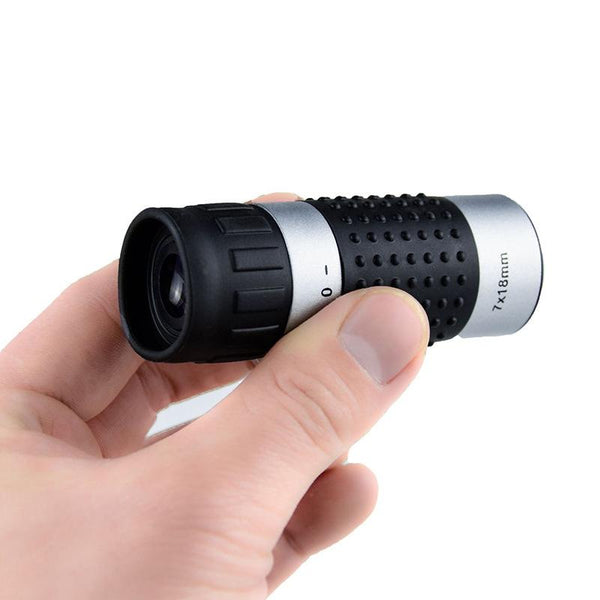 Compact 7X18 Monocular Telescope For Golf Hiking And Bird Watching Crosshairs Telescopes