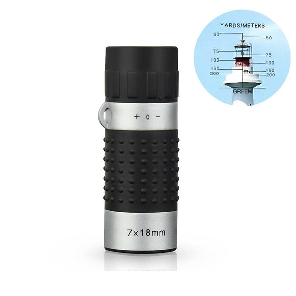 Compact 7X18 Monocular Telescope For Golf Hiking And Bird Watching Crosshairs Telescopes