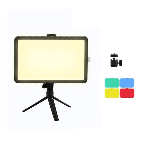 8 Inch Flat Panel Live Fill Light With Temperature And Small Tripod Light Bulbs & Tubes