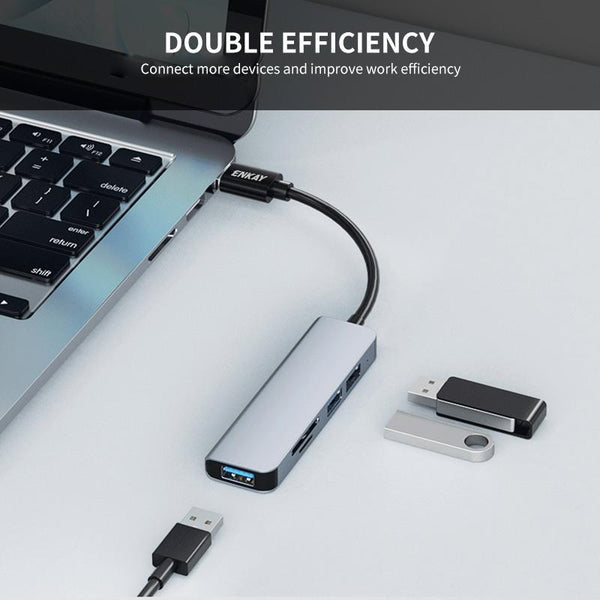 5 In 1 Usb 3.0 Docking Station With Sd / Tf Card Reader Chargers & Docking Stations