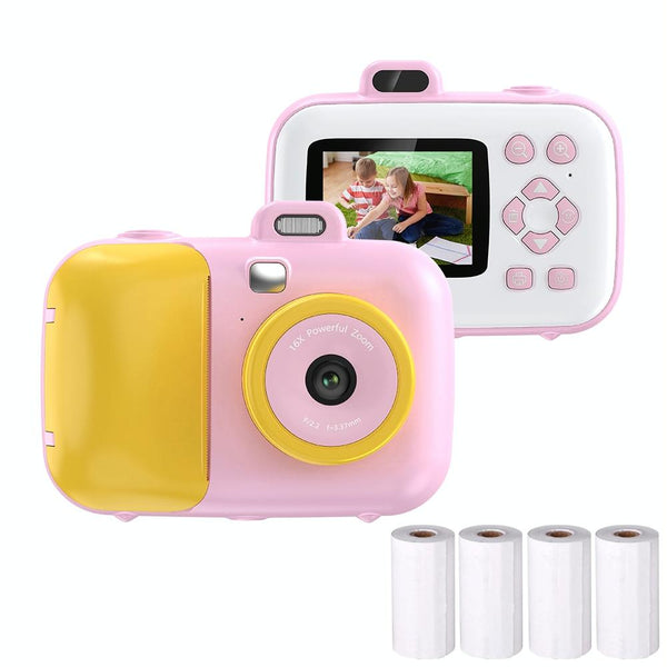 Smart Kids Thermal Camera With Printing Paper 2.4 Blue Focus_Pink Yellow Digital Cameras