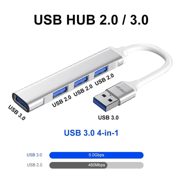 4 Port Usb 3.0 Splitter Hub Adapter Usb Cables Hubs & Adapters