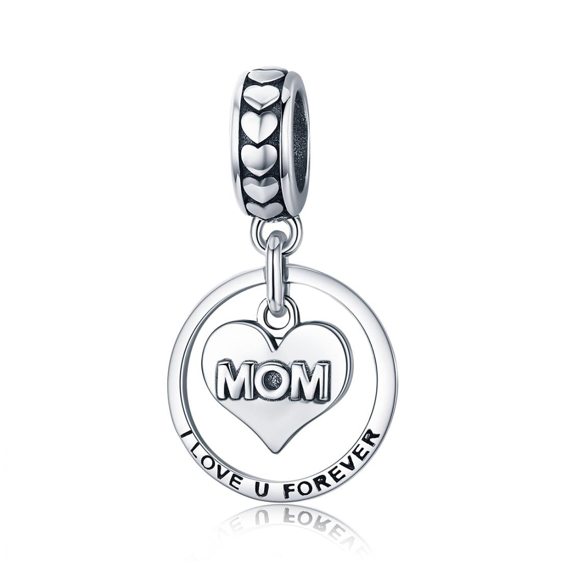 925 Sterling Silver Mothers Love Bead For Diy Bracelet Perfect Mother's Day Gift Style Charms & Pendants