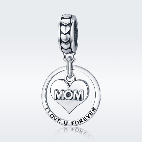 925 Sterling Silver Mothers Love Bead For Diy Bracelet Perfect Mother's Day Gift Style Charms & Pendants