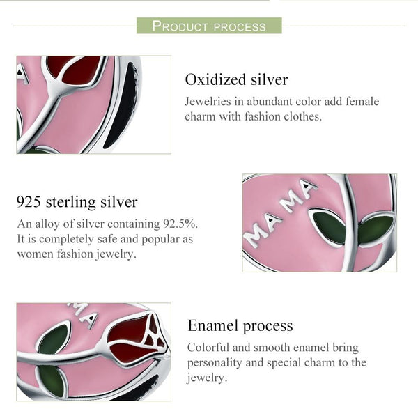 925 Sterling Silver Platinum Plated Pendant Beads Charms & Pendants