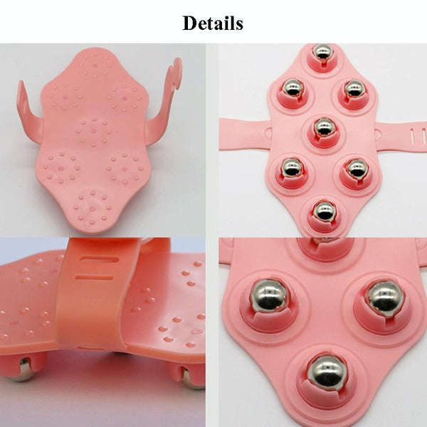 5 Element Meridian Brush Lymphatic Roller Massager Pink Massagers