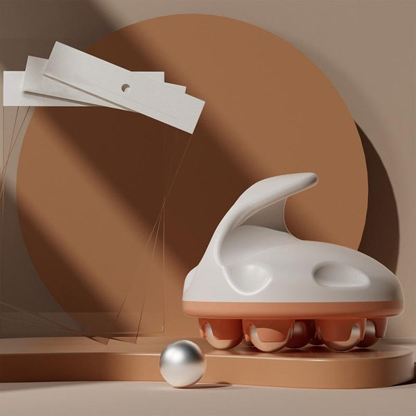 Orange Abdominal Ball Meridian Massager Calf Muscle Relaxation Steel Opp Massagers