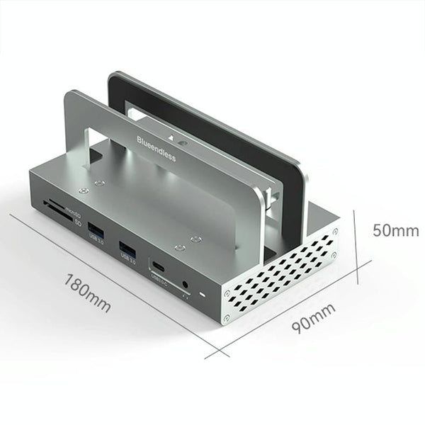 1 Sets Of Vertical Laptop Docking Station With 4K / 60Hz Type C Hub 10 In Without Lan Laptop Power Adapters/Chargers