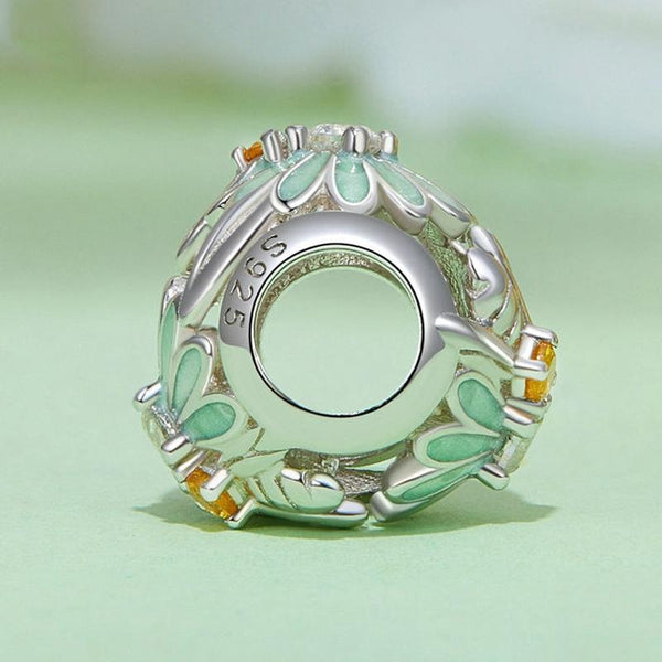 925 Sterling Silver Green Gradient Daisy Bee Bracelet Bracelets