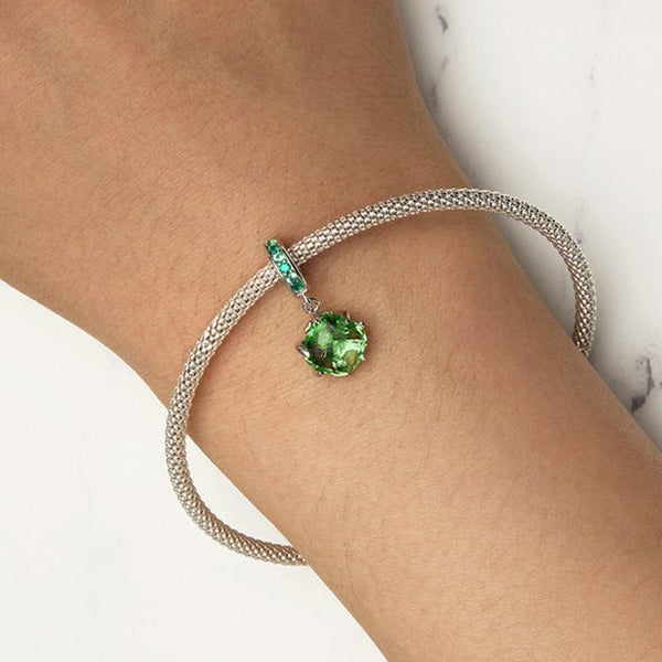 925 Sterling Silver Green Tree Life Pendant Bracelet Bracelets