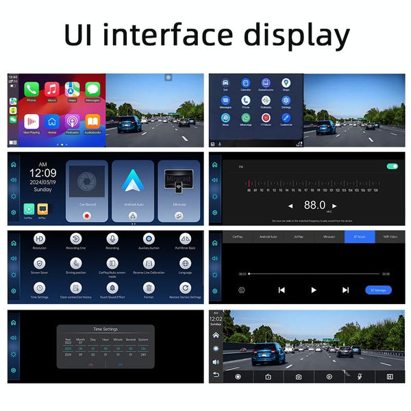 Car Bluetooth Dvr Monitor Supports Carplay Android Auto Display Rear View Monitors/Cams & Kits