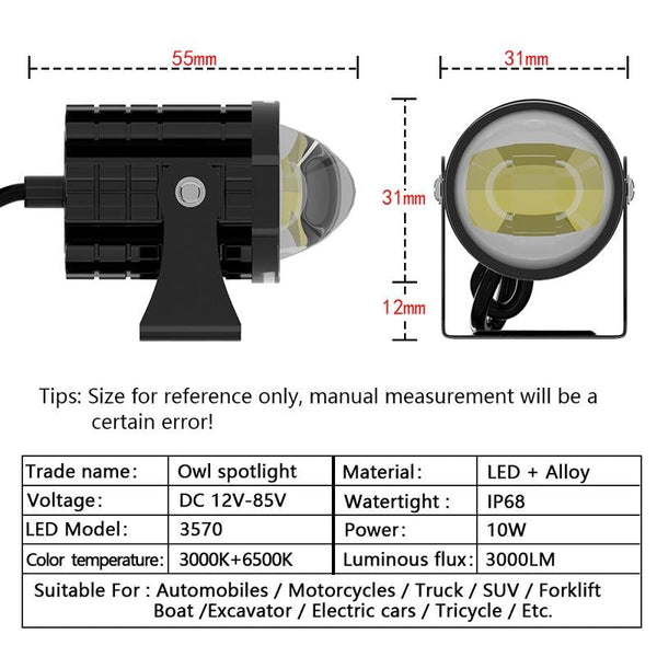 1Pair 12V 85V Motorcycle Headlights Dual Colour Automotive Led Working Colour: White + Light With Flashing Yellow Without Other Lighting Parts
