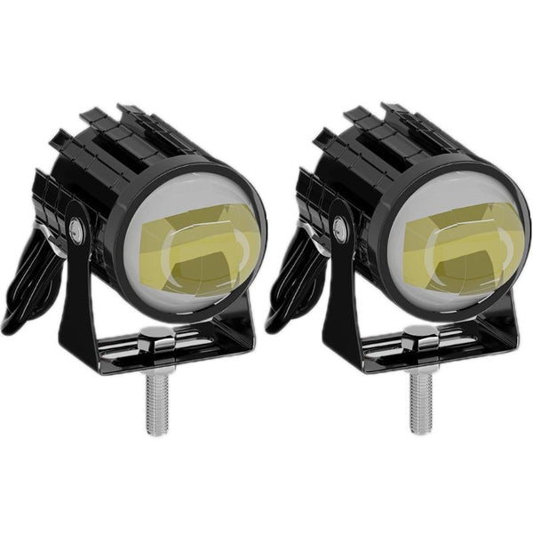 1Pair 12V 85V Motorcycle Headlights Dual Colour Automotive Led Working Colour: White + Light With Flashing Yellow Without Other Lighting Parts