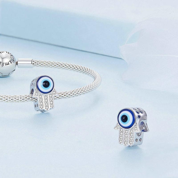 925 Sterling Silver Zircon Hand Of Fatima Bracelet Bracelets