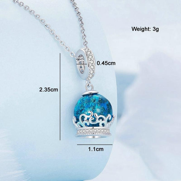 925 Sterling Silver Crystal Ball Bracelet With Zirconia Charm Bracelets