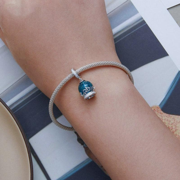 925 Sterling Silver Crystal Ball Bracelet With Zirconia Charm Bracelets