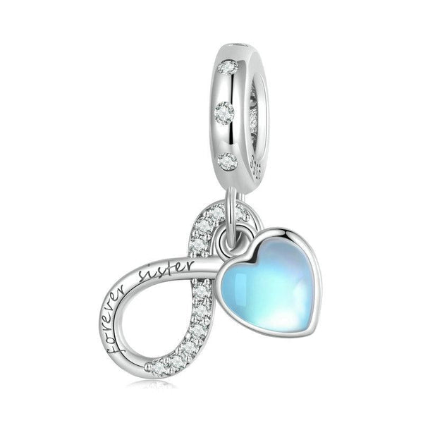 Veile Studios 1 Sets Of 925 Sterling Silver Sisterhood Charm Bracelet With Zirconia Pendant Bracelets