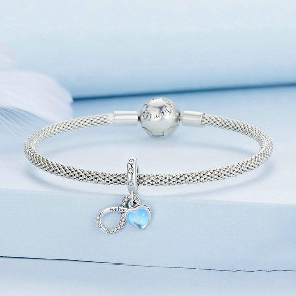 Veile Studios 1 Sets Of 925 Sterling Silver Sisterhood Charm Bracelet With Zirconia Pendant Bracelets