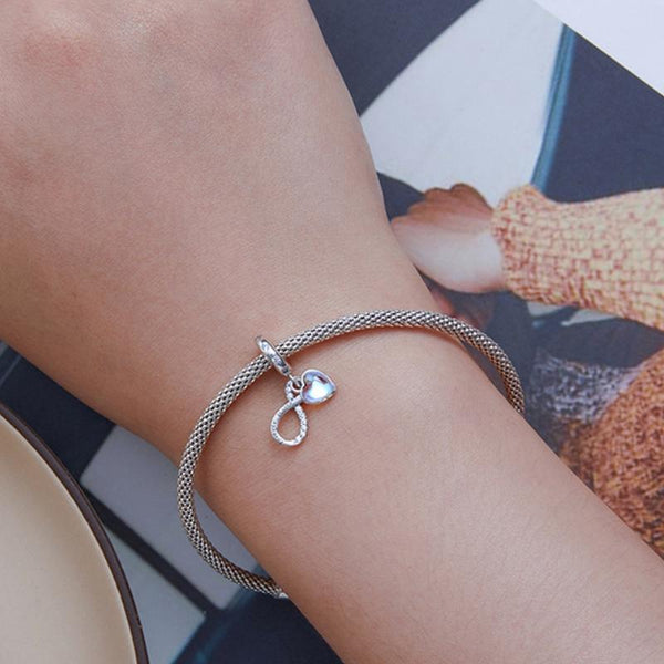 Veile Studios 1 Sets Of 925 Sterling Silver Sisterhood Charm Bracelet With Zirconia Pendant Bracelets