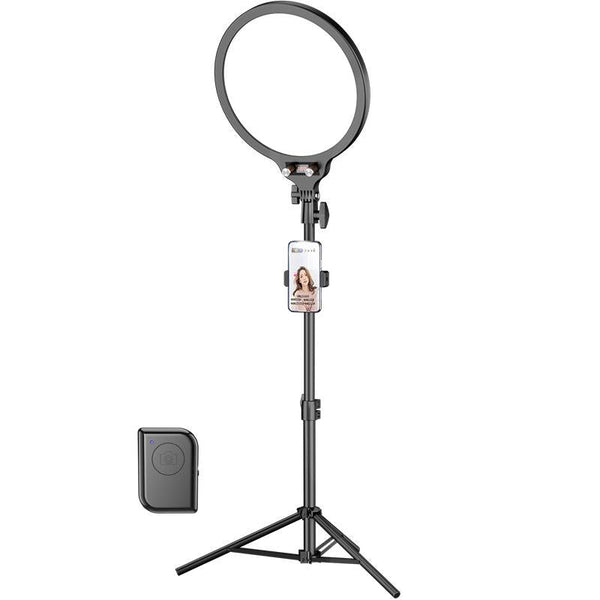 Full Screen Selfie Ring Light Tripod Set For Live Stream 210Cm Height Selfie Lights