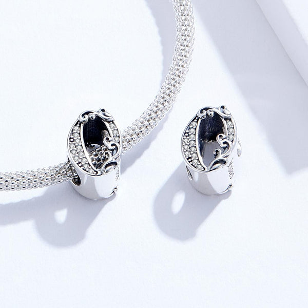 925 Sterling Silver Relief Number Series 0 Beads For Diy And Necklaces Style Bracelets