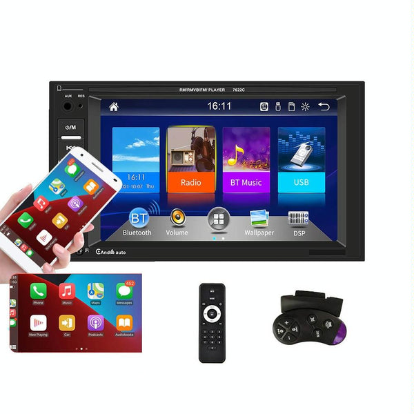 1 Sets Of 6.2 Inch Dual Spindle Hd Car Mp5 Player With Carplay Universal Fit Other Car Audio